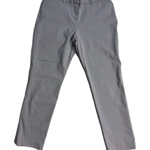 Womens business casual work pants grey with stretch chino ankle sz 8